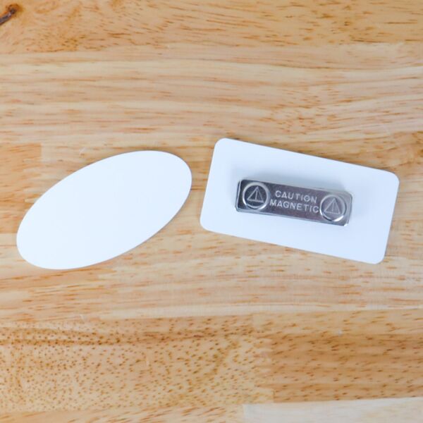 Sublimation Rectangle & Oval Name Badges with Magnet Thumbnail