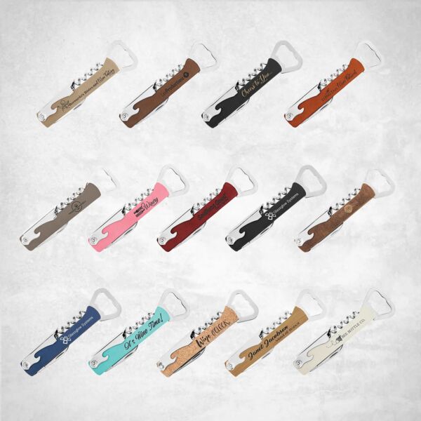 Blank Laserable Leatherette Wine Bottle Opener Thumbnail