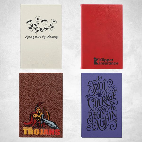 Blank Laserable Leatherette Journal with Lined Notepad Thumbnail