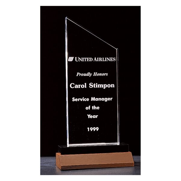 4 1/2" x 9 1/4" Zenith Series Acrylic with Acrylic Base and Base Thumbnail