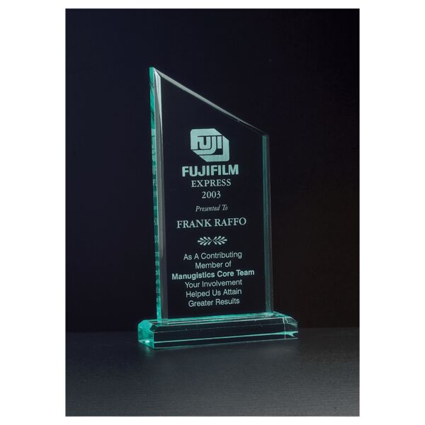 4 3/4" x 8 3/4" Zenith Series Jade Acrylic Award Thumbnail