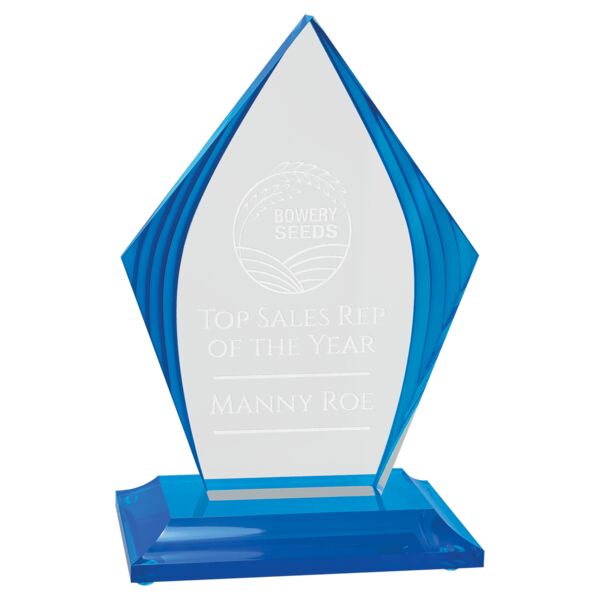 6 3/4" x 9 3/4" Flame Series Acrylic with Accented Upright and Base Thumbnail