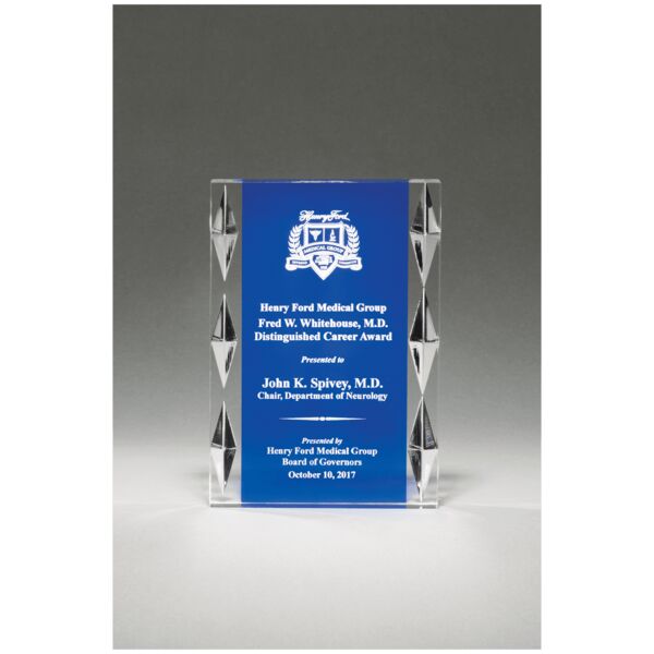 4"x 6" Freestanding Acrylic with Background and Carved Jewel Accents Thumbnail