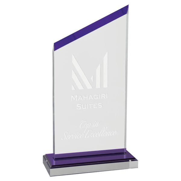 4 1/2 x 8 1/2" Zenith Series Acrylic with Accents, Base with Mirror Top Thumbnail