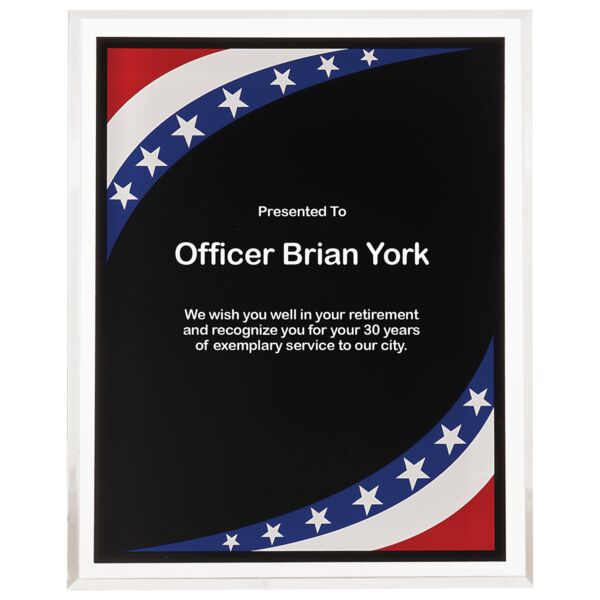 9" x 11" Stars & Stripes Border -Plaq Acrylic Thumbnail