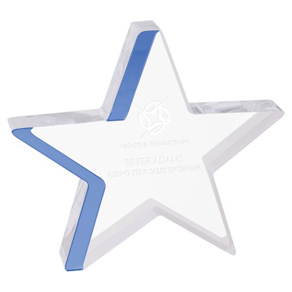 6 3/4" x 6" Star Acrylic with Edge Thumbnail