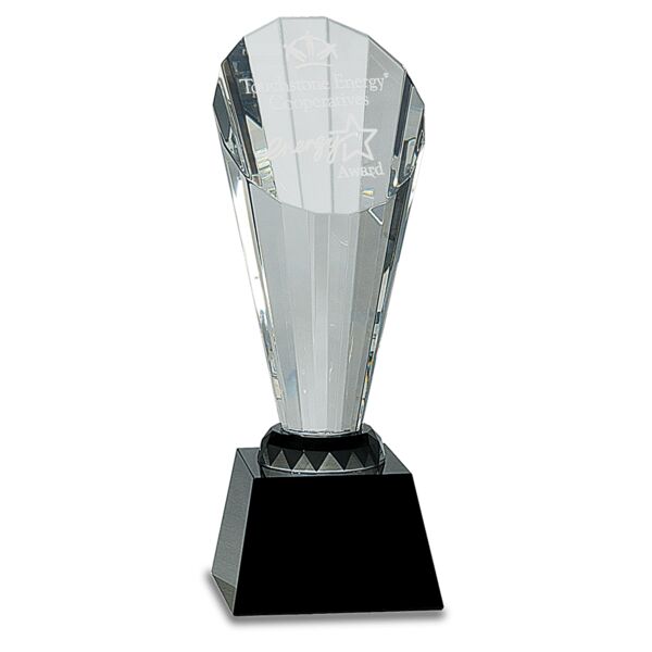 10" Crystal Faceted Rising Spire on Base Thumbnail