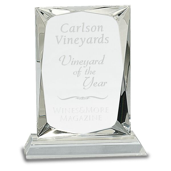 6 1/4" Crystal Rectangle on Base Thumbnail