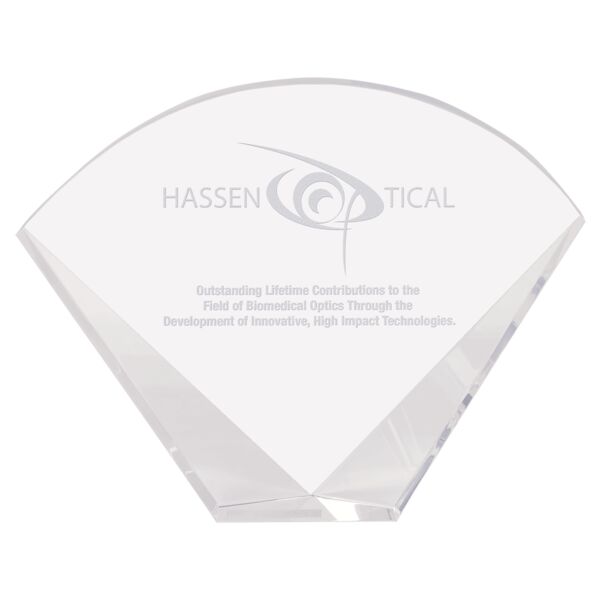 8" x 6" Crystal Facet Fan Thumbnail