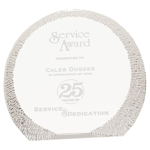 6 1/4" Rounded Crystal with Decorative Edge Thumbnail