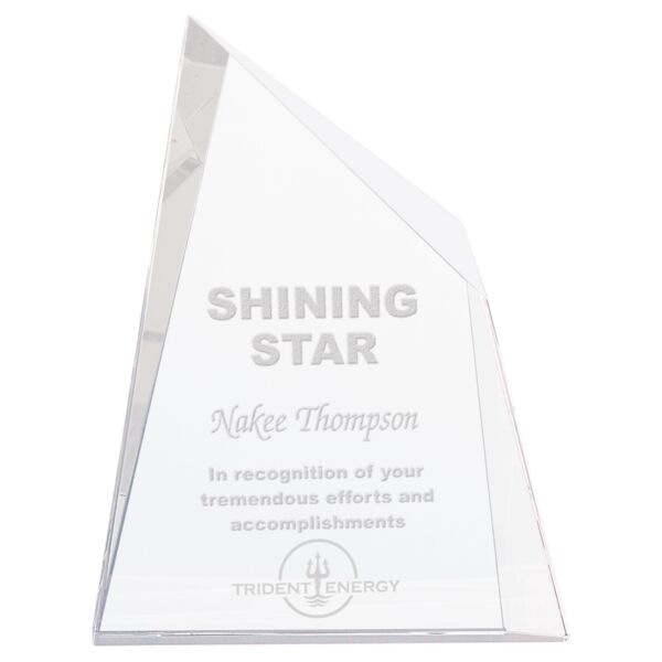 6" x 7 3/4" Crystal Facet Wedge Thumbnail