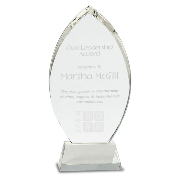 10 1/4" Crystal Oval on Base Thumbnail