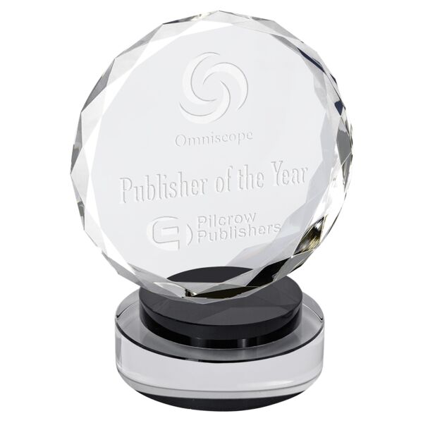 6" Round Facet Crystal on & Round Base Thumbnail