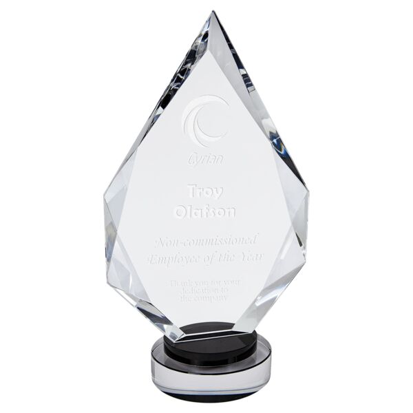 10 1/4" Diamond Crystal on & Round Base Thumbnail