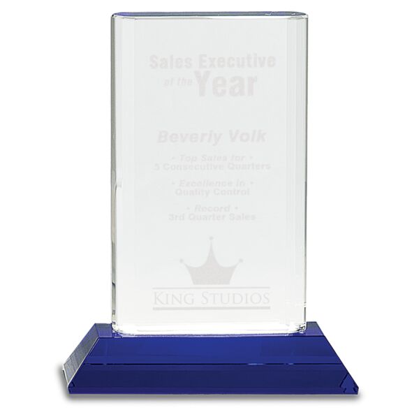 7 3/4" Crystal Cylinder on Pedestal Base Thumbnail