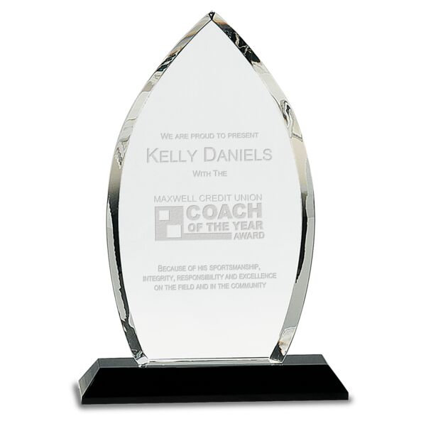 9 1/2" Crystal Oval on Pedestal Base Thumbnail