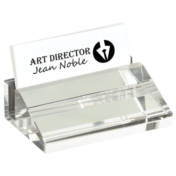 4" x 2 1/2" Crystal Business Card Holder Thumbnail
