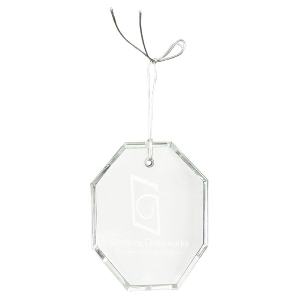 3 1/2" Crystal Octagon Ornament Thumbnail