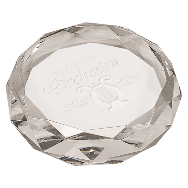 3" Round Crystal Paperweight Thumbnail