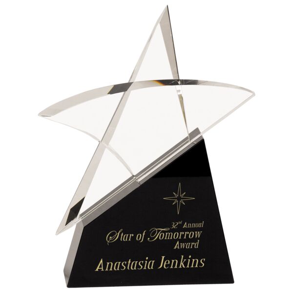 9 1/2" Crystal Outline Star on Base Thumbnail