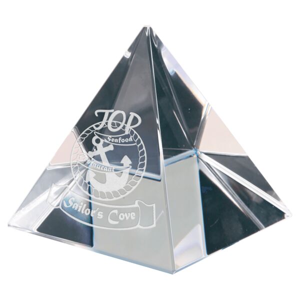 2 3/8" x 2 3/8" x 2 3/8" Crystal Pyramid Thumbnail