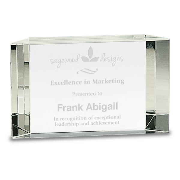 6" x 3 1/2" Crystal Facet Block Thumbnail