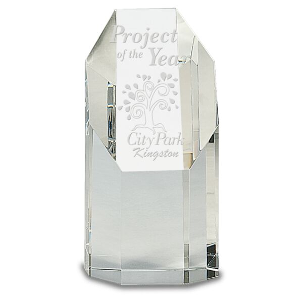 6 1/4" Crystal Octagon Tower Thumbnail