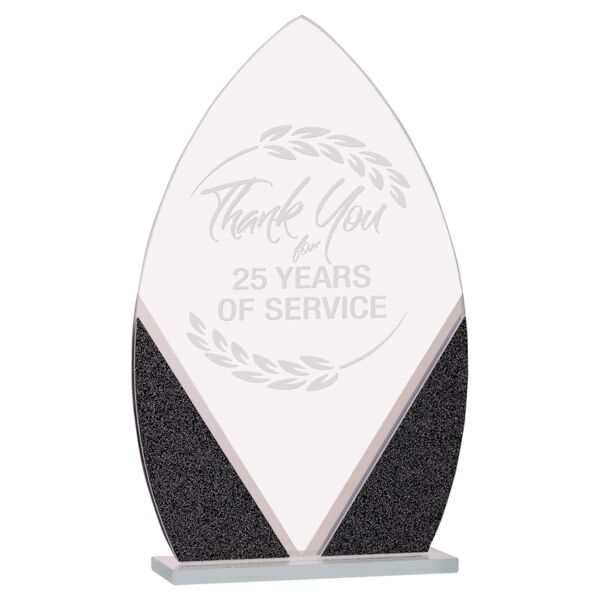 8 1/4" Oval Designer Glass Award Thumbnail