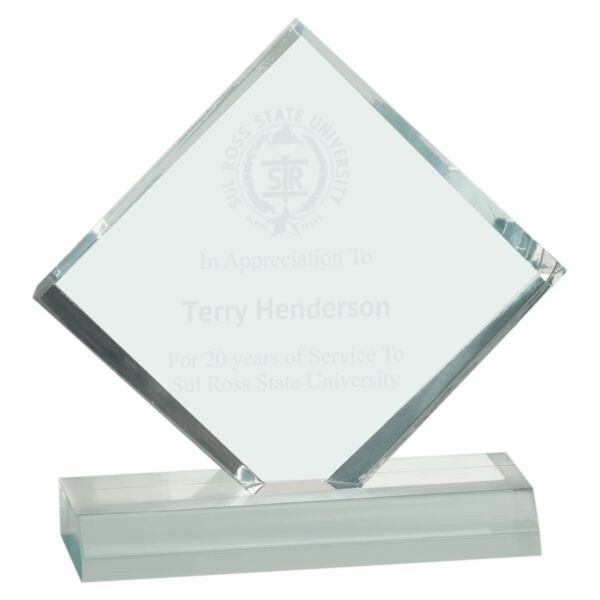 4" x 4" Jade Diamond Jewel Beveled Acrylic Blank Thumbnail