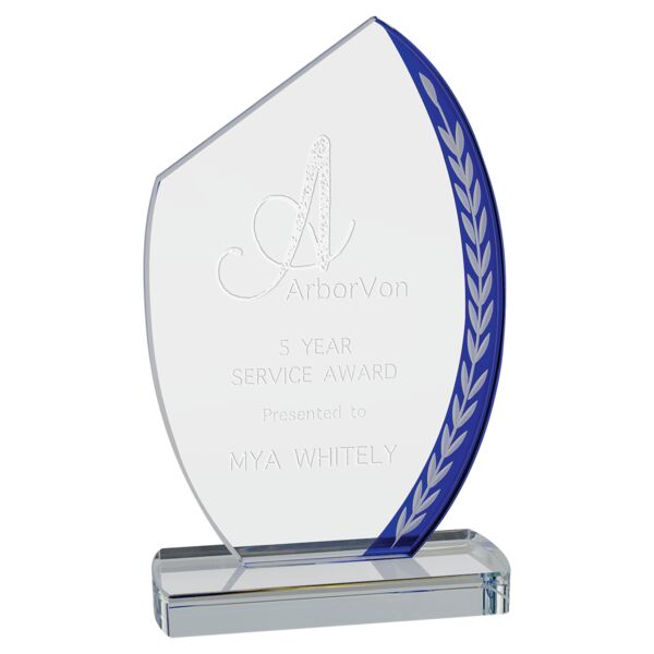 9 1/2" Slant Oval Edge Glass Thumbnail