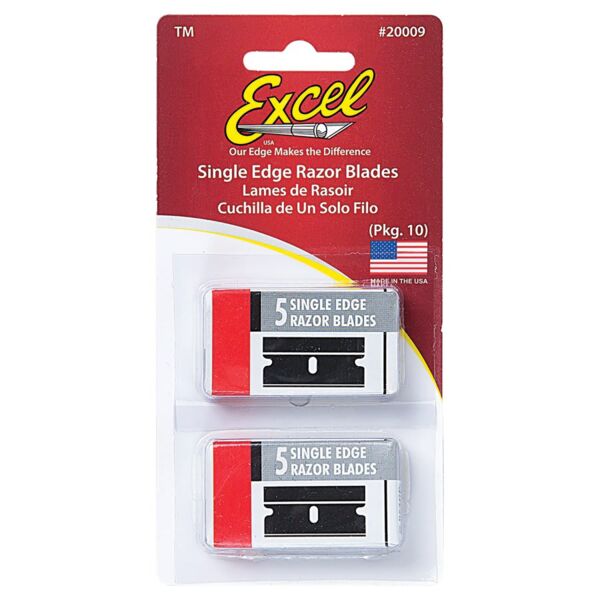 Excel .009" Single Edge Razor Blade - 10 Pack Thumbnail