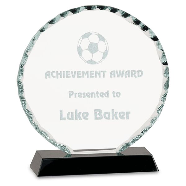 6 1/2" Round Facet Glass on Base Thumbnail