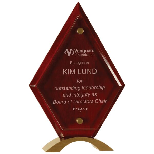 10" Diamond Piano Finish Floating Jade Glass Standup Thumbnail