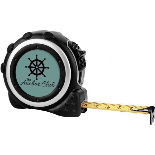 16FT Blk/Slv Tape Measure with 1 1/2" Insert Area, 1 Sided-Insert not Included Thumbnail