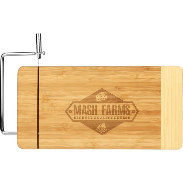 12" x 6" Rectangle Cutting Board with Metal Cheese Cutter Thumbnail