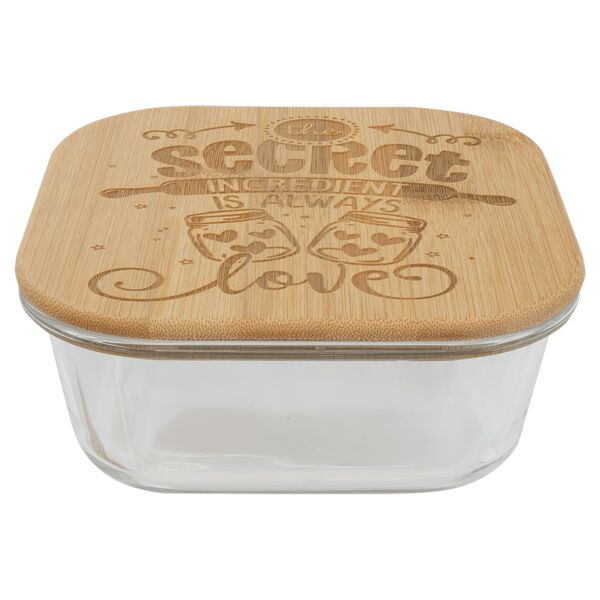 27 oz. Square Glass Container with Lid Thumbnail