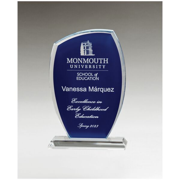 5 1/2" x 8 1/2" Tidal Series Glass with Painted Bac kground Thumbnail