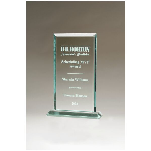 6 5/8" x 10" Apex Series Jade Glass Award Thumbnail