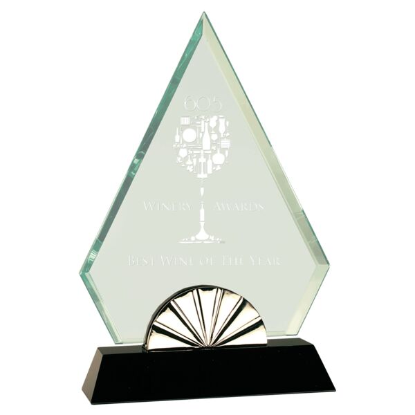 9" Diamond Horizon Glass with Base Thumbnail