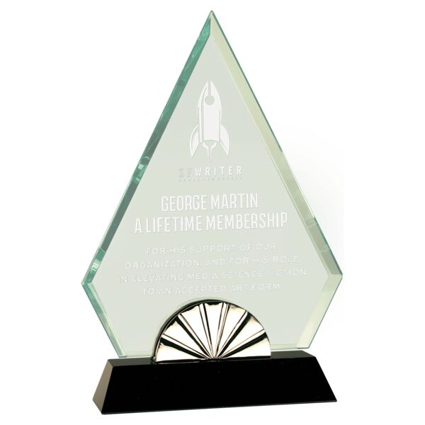 9 3/4" Diamond Horizon Glass with Base Thumbnail