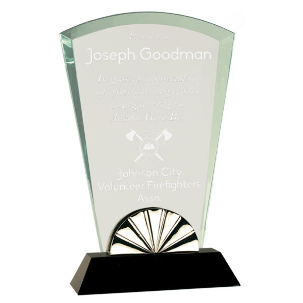 9" Fan Horizon Glass with Base Thumbnail