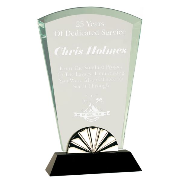 9 3/4" Fan Horizon Glass with Base Thumbnail