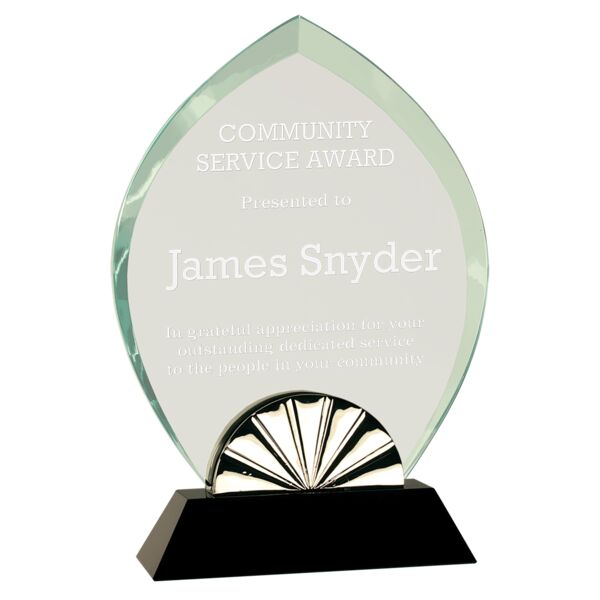 9" Oval Horizon Glass with Base Thumbnail