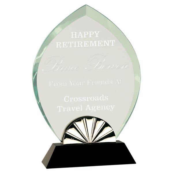 9 3/4" Oval Horizon Glass with Base Thumbnail