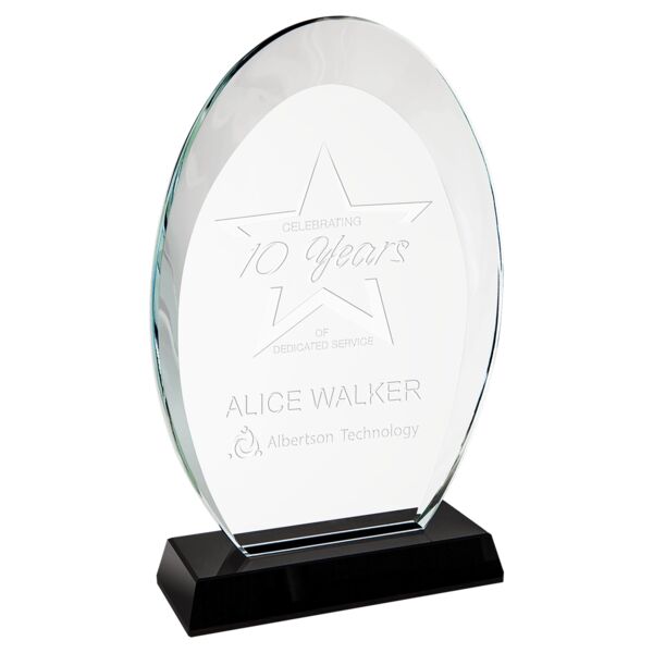 8" Oval Halo Glass with Base Thumbnail