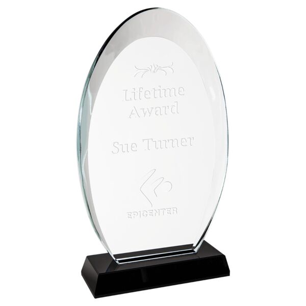 8 3/4" Oval Halo Glass with Base Thumbnail