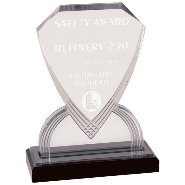 8" Carved Shield Impress Acrylic Thumbnail