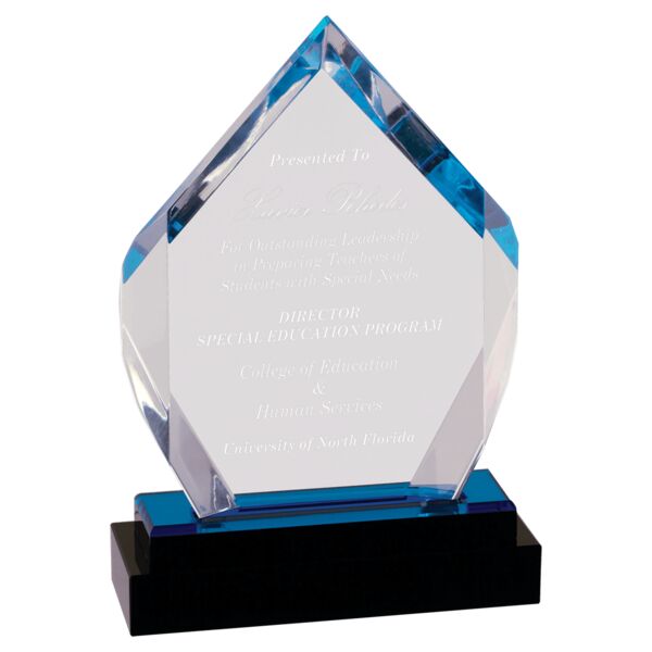 7" Fusion Diamond Impress Acrylic with Glass Base Thumbnail