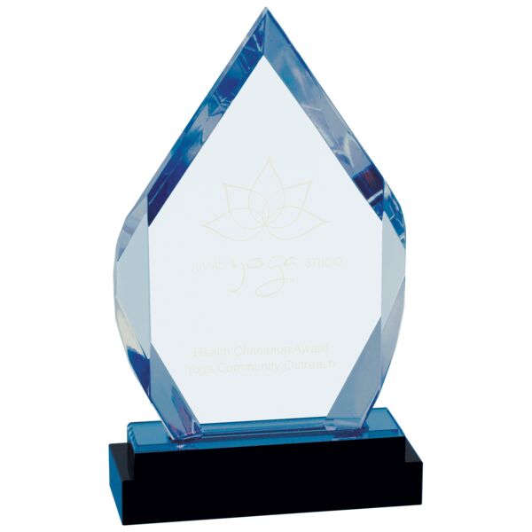 8" Fusion Diamond Impress Acrylic with Glass Base Thumbnail