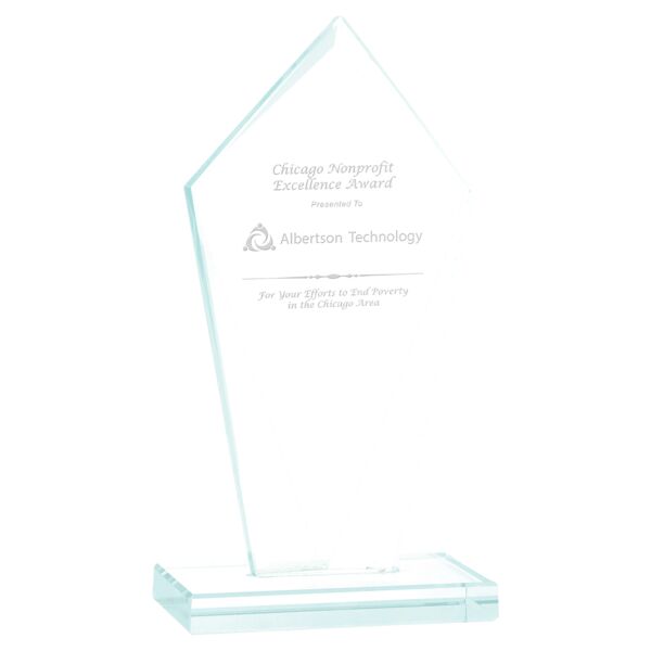 6 3/4" Diamond Jade Glass Award Thumbnail